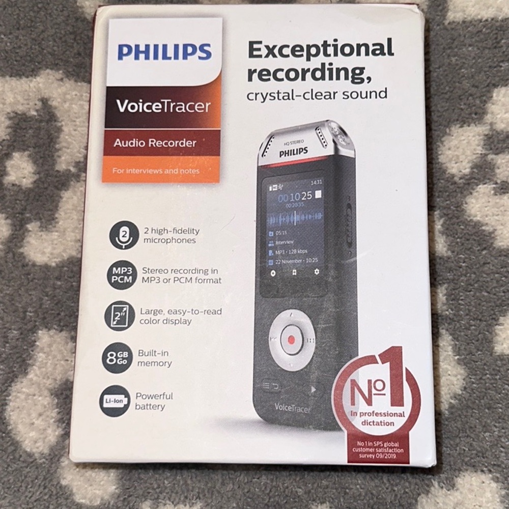 Philips Voice Tracer Audio Recorder (DVT2110) New & Never Used ☀️